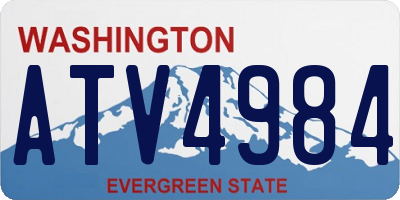WA license plate ATV4984