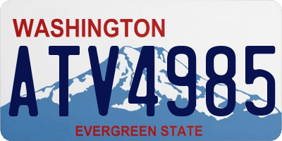 WA license plate ATV4985