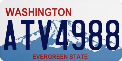 WA license plate ATV4988