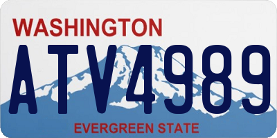 WA license plate ATV4989
