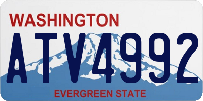 WA license plate ATV4992