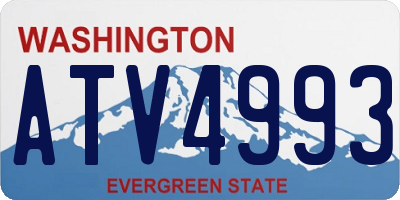 WA license plate ATV4993