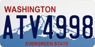 WA license plate ATV4998