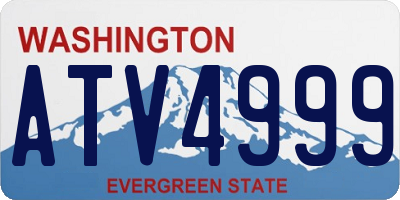 WA license plate ATV4999