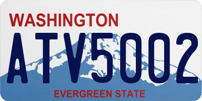 WA license plate ATV5002