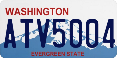 WA license plate ATV5004