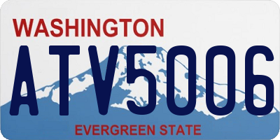 WA license plate ATV5006