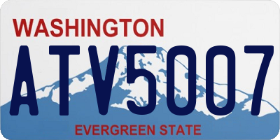 WA license plate ATV5007