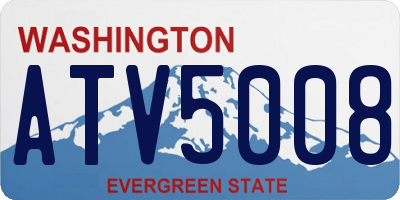 WA license plate ATV5008