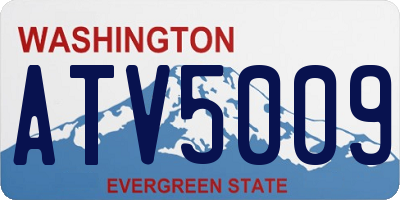 WA license plate ATV5009