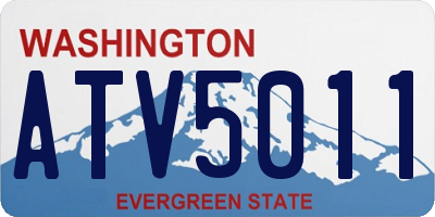 WA license plate ATV5011