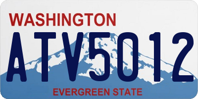 WA license plate ATV5012