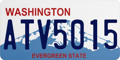 WA license plate ATV5015