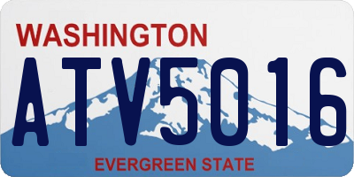WA license plate ATV5016