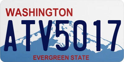 WA license plate ATV5017