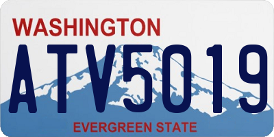 WA license plate ATV5019