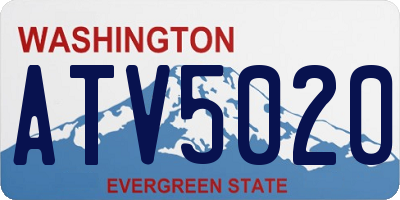 WA license plate ATV5020