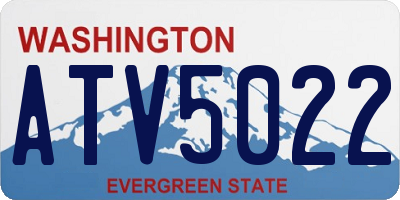 WA license plate ATV5022