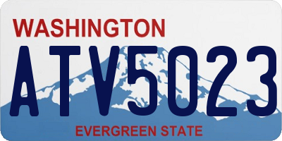 WA license plate ATV5023