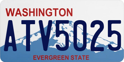 WA license plate ATV5025