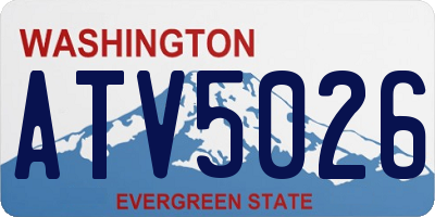 WA license plate ATV5026