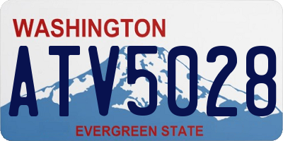 WA license plate ATV5028