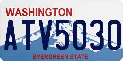 WA license plate ATV5030