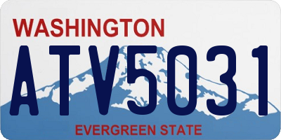 WA license plate ATV5031