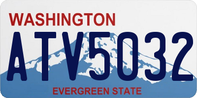 WA license plate ATV5032