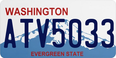 WA license plate ATV5033