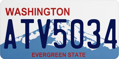 WA license plate ATV5034