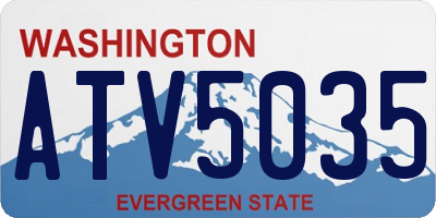 WA license plate ATV5035