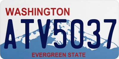 WA license plate ATV5037