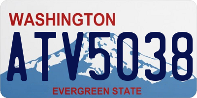 WA license plate ATV5038
