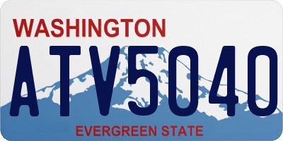 WA license plate ATV5040