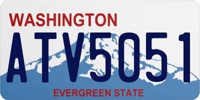 WA license plate ATV5051