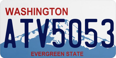 WA license plate ATV5053