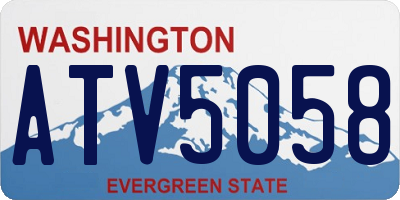 WA license plate ATV5058