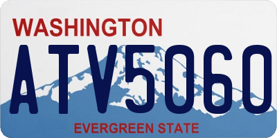 WA license plate ATV5060