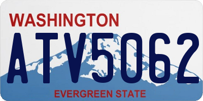 WA license plate ATV5062