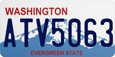 WA license plate ATV5063