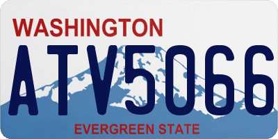 WA license plate ATV5066