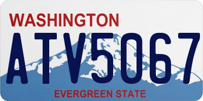 WA license plate ATV5067