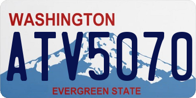 WA license plate ATV5070