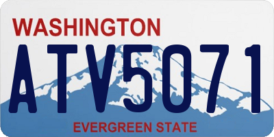 WA license plate ATV5071