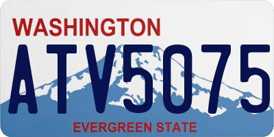 WA license plate ATV5075