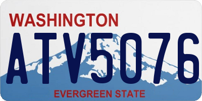 WA license plate ATV5076