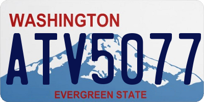 WA license plate ATV5077