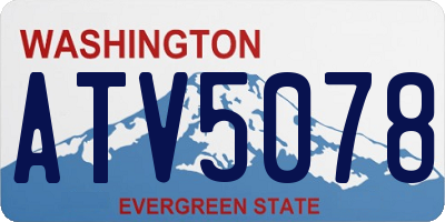 WA license plate ATV5078