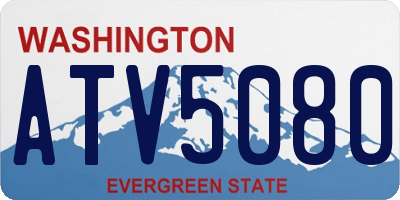 WA license plate ATV5080